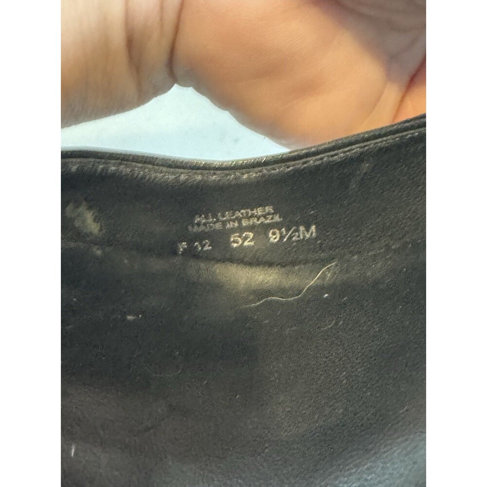 Tory Burch Marianne pump in black snake-embossed leather 4" heel Women’s 9.5 - Picture 9 of 11